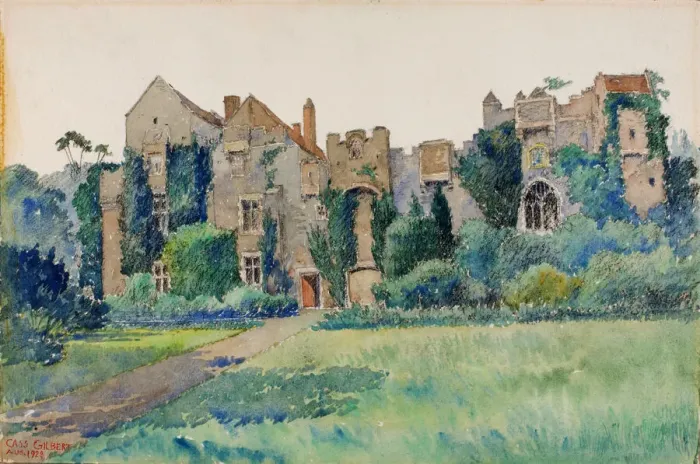Framed Print : Compton Castle, Devonshire, England, 1928. Creator: Cass Gilbert Framed Print : Compton Castle, Devonshire, England, 1928. Creator: Cass Gilbert