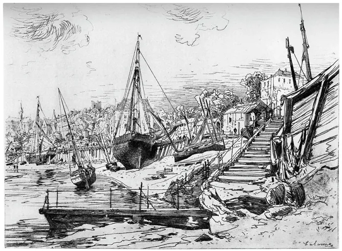 Framed Print : Concarneau, c1850-1895 (1924). Artist: Maxime Lalanne Framed Print : Concarneau, c1850-1895 (1924). Artist: Maxime Lalanne