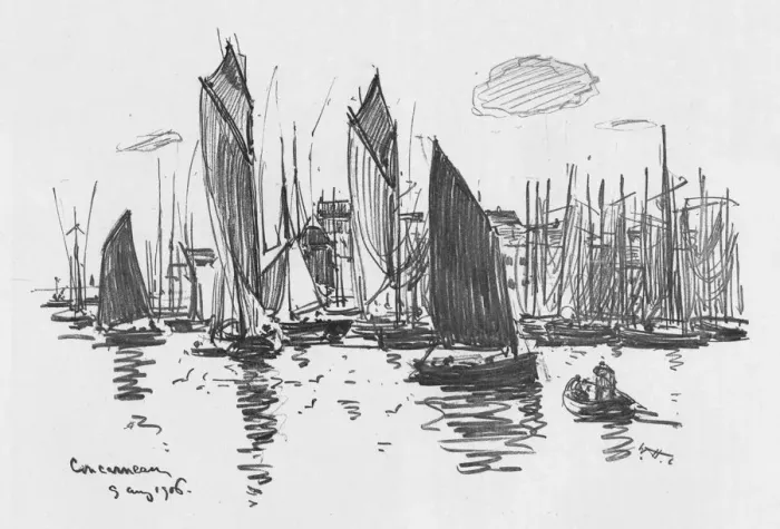 Framed Print : Concarneau, c1906. Artist: William Henry Charlton Framed Print : Concarneau, c1906. Artist: William Henry Charlton