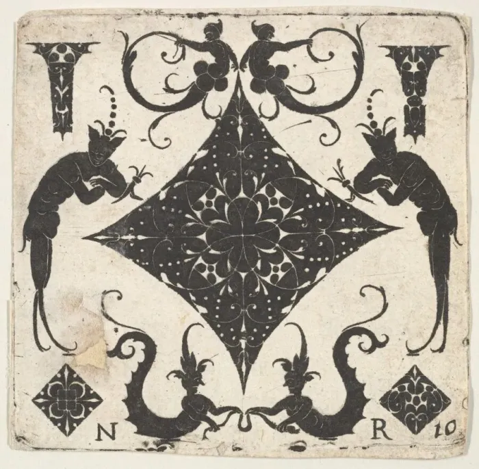 Framed Print : Concave Lozenge-shaped Panel and Grotesque Figures, ca. 1620-30. Creator: Noel Rouillard Framed Print : Concave Lozenge-shaped Panel and Grotesque Figures, ca. 1620-30. Creator: Noel Rouillard