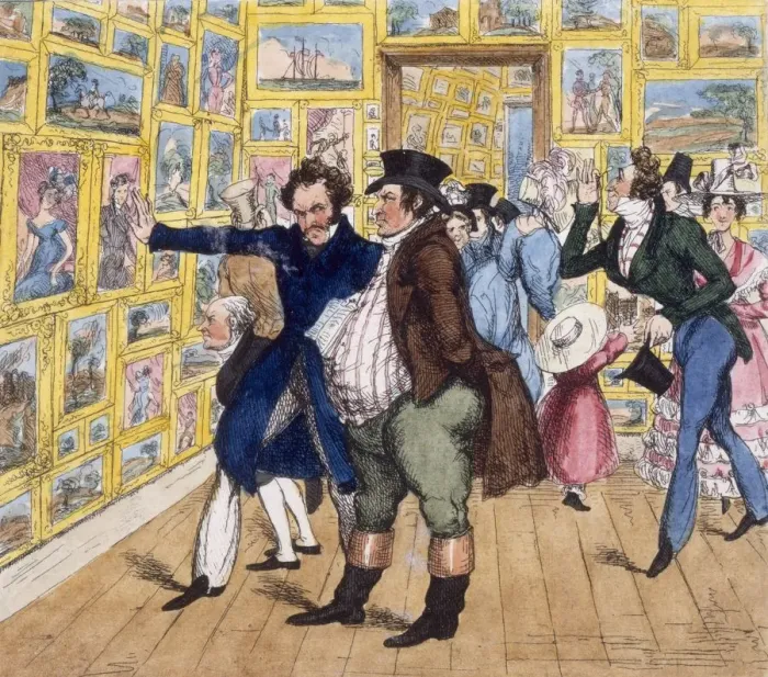 Framed Print : Conception beyond Expression, or The Acme of Pictorial Criticism, 1829. Creator: John Phillips Framed Print : Conception beyond Expression, or The Acme of Pictorial Criticism, 1829. Creator: John Phillips