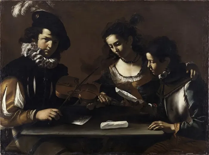 Framed Print : The Concert, 1630. Creator: Mattia Preti