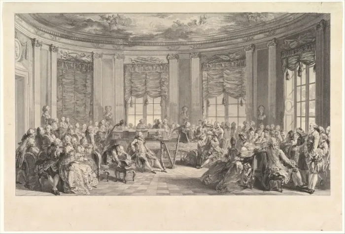 Framed Print : The Concert, 1774. Creator: Antoine Jean Duclos Framed Print : The Concert, 1774. Creator: Antoine Jean Duclos
