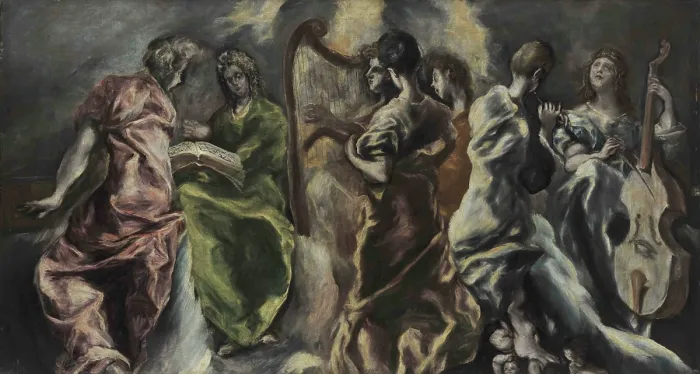 Framed Print : The Concert of the Angels, ca. 1608-1614. Creator: El Greco, Dominico (1541-1614) Framed Print : The Concert of the Angels, ca. 1608-1614. Creator: El Greco, Dominico (1541-1614)