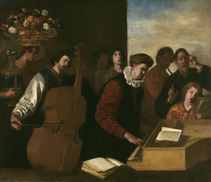 Framed Print : Concert. Artist: Falcone, Aniello (1600 / 7-1665) Framed Print : Concert. Artist: Falcone, Aniello (1600 / 7-1665)