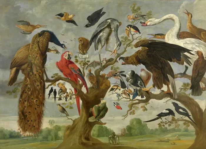 Framed Print : Concert of Birds, c1620-1670. Creator: Paul de Vos Framed Print : Concert of Birds, c1620-1670. Creator: Paul de Vos