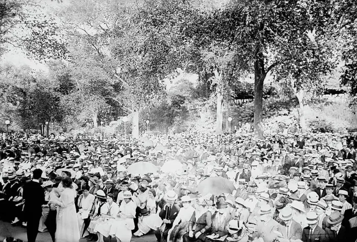 Framed Print : Concert, Central Park, between c1915 and c1920. Creator: Bain News Service