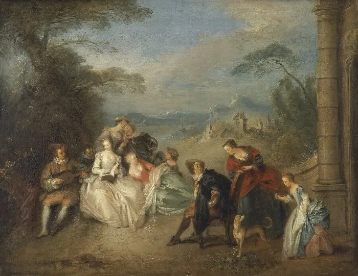 Framed Print : Concert Champetre, 1734. Creator: Jean-Baptiste Pater