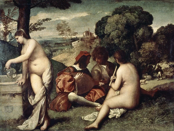 Concert champetre, ( The Pastoral Concert ), c1510-1511. Artist: Titian