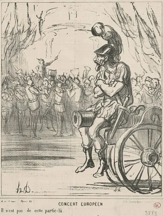 Framed Print : Concert européen, 19th century. Creator: Honore Daumier Framed Print : Concert européen, 19th century. Creator: Honore Daumier