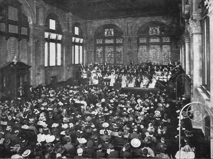 Framed Print : A concert at the Guildhall School of Music, London, c1901 (1901) Framed Print : A concert at the Guildhall School of Music, London, c1901 (1901)