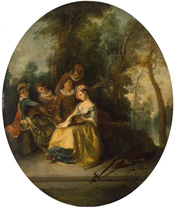 Framed Print : Concert in the Park, 1738