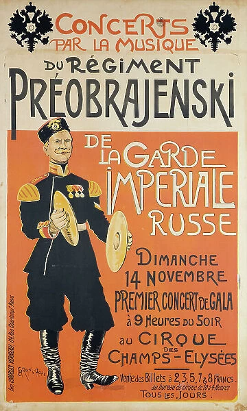 Concerts par la Musique du Régiment Préobrajenski de la Garde Impériale Russe, c. 1895. Creator: Caran d'Ache (Emmanuel Poiré) (1858-1909)