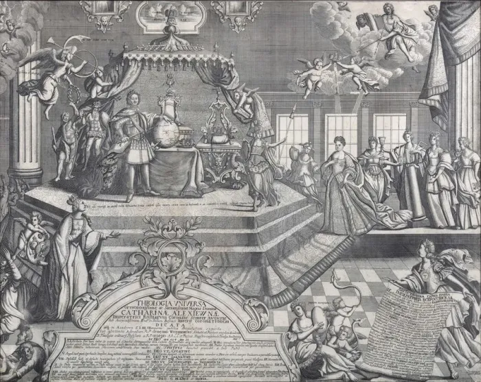 Framed Print : Conclusion of the Coronation of Empress Catherine I on 6 May 1724, 1724 Framed Print : Conclusion of the Coronation of Empress Catherine I on 6 May 1724, 1724