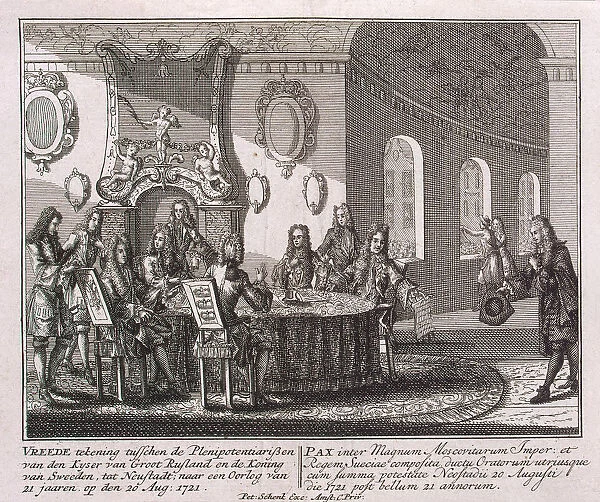 Conclusion of the Peace Treaty of Nystad on 20 August 1721