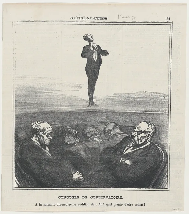 Framed Print : Concours du Conservatoire, 1870. Creator: Honore Daumier Framed Print : Concours du Conservatoire, 1870. Creator: Honore Daumier