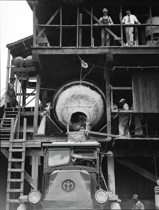 Framed Print : Concrete mixing plant, Birmingham, Alabama, 1936. Creator: Dorothea Lange Framed Print : Concrete mixing plant, Birmingham, Alabama, 1936. Creator: Dorothea Lange
