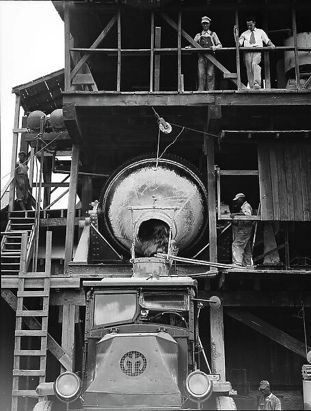Concrete mixing plant, Birmingham, Alabama, 1936. Creator: Dorothea Lange