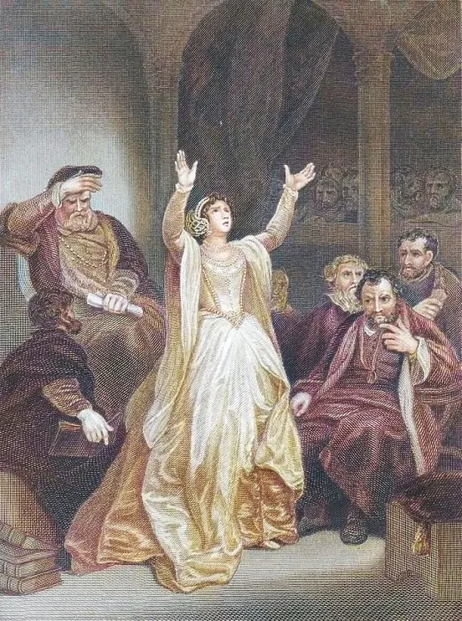 Framed Print : Condemnation of Anne Boleyn, (mid 19th century). Creator: George C Finden. Condemnation of Anne Boleyn, (mid 19th century). Creator: George C Finden Framed Print : Condemnation of Anne Boleyn, (mid 19th century). Creator: George C Finden. Condemnation of Anne Boleyn, (mid 19th century). Creator: George C Finden