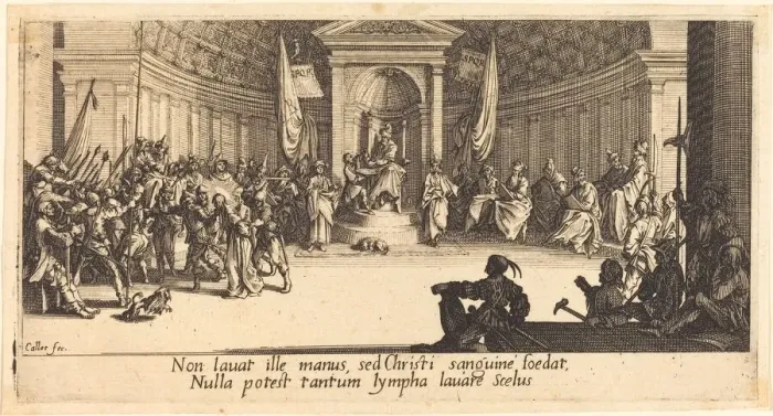 Framed Print : The Condemnation to Death, c. 1618. Creator: Jacques Callot Framed Print : The Condemnation to Death, c. 1618. Creator: Jacques Callot