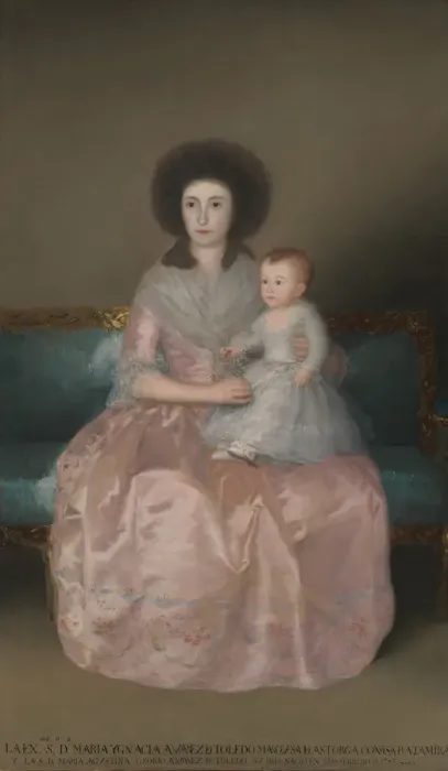 Framed Print : Condesa de Altamira and Her Daughter, Maria Agustina, 1787-88. Creator: Francisco Goya Framed Print : Condesa de Altamira and Her Daughter, Maria Agustina, 1787-88. Creator: Francisco Goya