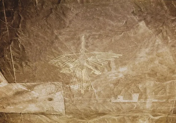 Framed Print : The Condor, Nazca Lines, Ica, Peru, 2015. Creator: Luis Rosendo