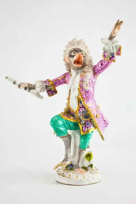 Framed Print : Conductor for the Monkey Band, Meissen, c. 1765. Creator Framed Print : Conductor for the Monkey Band, Meissen, c. 1765. Creator