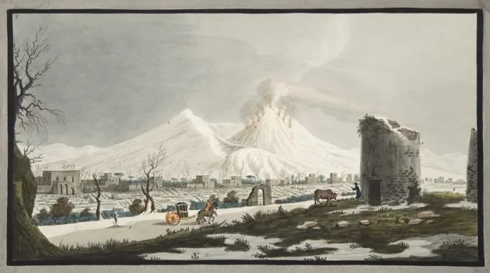 Framed Print : Cone of Venus covered with snow, 1776 Framed Print : Cone of Venus covered with snow, 1776