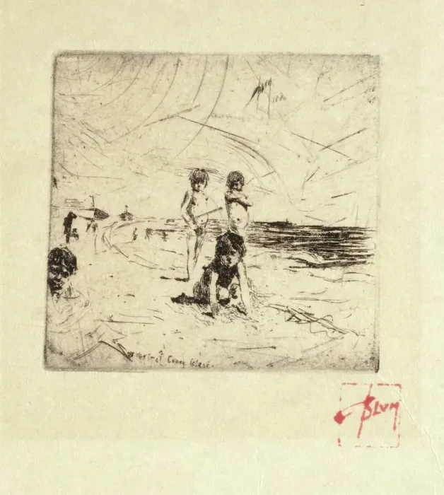 Framed Print : Coney Island, 1880. Creator: Robert Frederick Blum Framed Print : Coney Island, 1880. Creator: Robert Frederick Blum