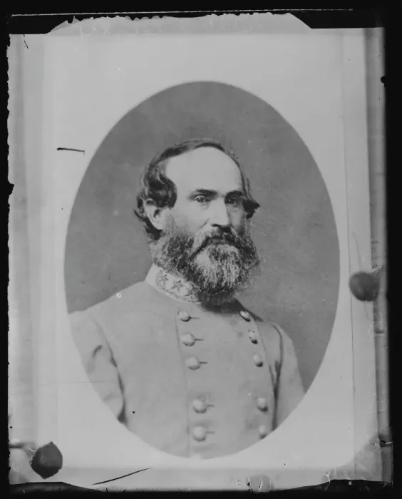 Framed Print : Confederate General Jubal Early, head-and-shoulders portrait, c1860-1870, photographed later. Creator: Unknown Framed Print : Confederate General Jubal Early, head-and-shoulders portrait, c1860-1870, photographed later. Creator: Unknown