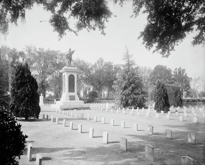 Framed Print : Confederate Monument, Magnolia Cemetery, Charleston, S.C. between 1880 and 1901. Creator: Unknown Framed Print : Confederate Monument, Magnolia Cemetery, Charleston, S.C. between 1880 and 1901. Creator: Unknown