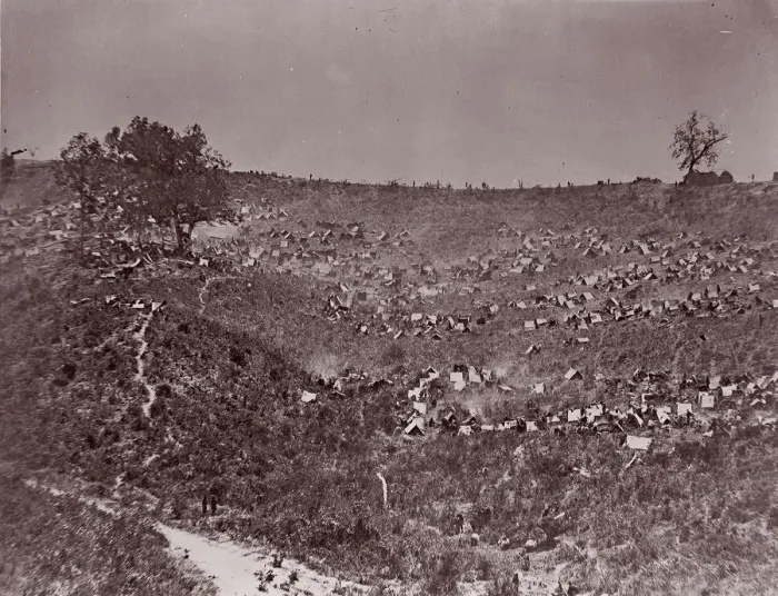 Framed Print : Confederate Prisoners at Belle Plain, May 12, 1863. Creator: Tim O Sullivan