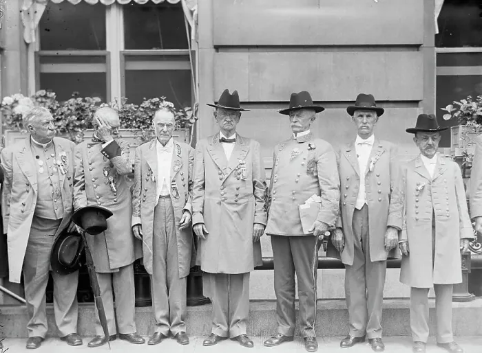Framed Print : Confederate Reunion - The Commander In Chief, General Harrison And Staff; Generals Mickey... 1917. Creator: Harris & Ewing. Confederate Reunion - The Commander In Chief, General Harrison And Staff; Generals Mickey... 1917 Framed Print : Confederate Reunion - The Commander In Chief, General Harrison And Staff; Generals Mickey... 1917. Creator: Harris & Ewing. Confederate Reunion - The Commander In Chief, General Harrison And Staff; Generals Mickey... 1917