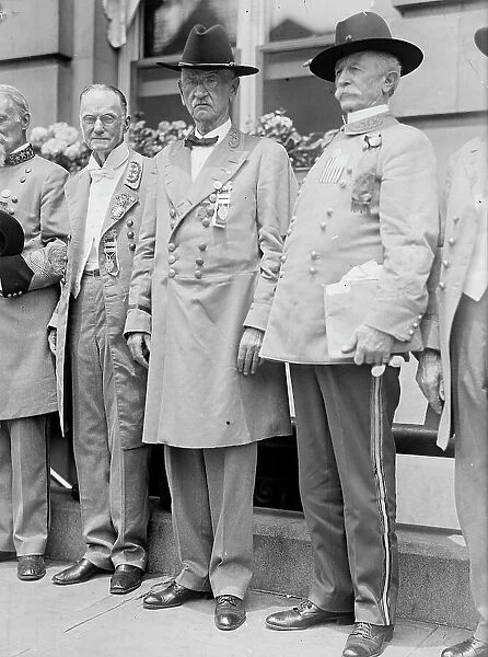 Confederate Reunion - Gen. Harrison of Mississippi, Commander In Chief, with Generals... 1917. Creator: Harris & Ewing. Confederate Reunion - Gen. Harrison of Mississippi, Commander In Chief, with Generals... 1917. Creator: Harris & Ewing