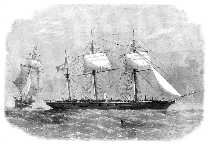 Framed Print : The Confederate sloop-of-war 290 or Alabama, leaving the merchant-ship Tonowanda, 1862. Creator: Unknown. The Confederate sloop-of-war 290 or Alabama, leaving the merchant-ship Tonowanda, 1862. Creator: Unknown Framed Print : The Confederate sloop-of-war 290 or Alabama, leaving the merchant-ship Tonowanda, 1862. Creator: Unknown. The Confederate sloop-of-war 290 or Alabama, leaving the merchant-ship Tonowanda, 1862. Creator: Unknown