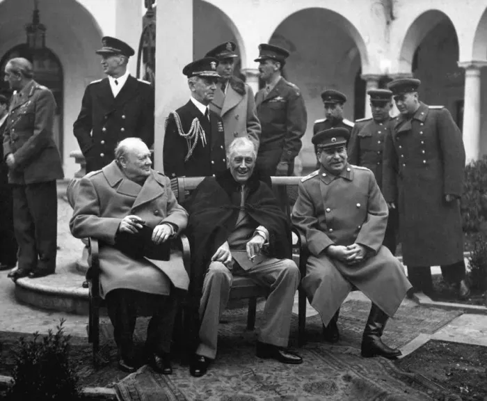 Framed Print : Conference of the Allied leaders, Yalta, Crimea, USSR, February 1945 Framed Print : Conference of the Allied leaders, Yalta, Crimea, USSR, February 1945