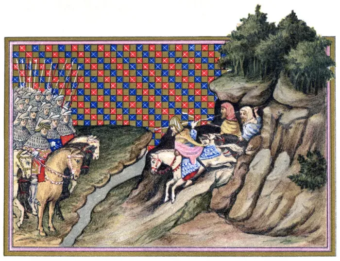 Framed Print : Conference of the Earl of Gloucester and an Irish Chief, Richard IIs campagne in Ireland, 1399, (18 Framed Print : Conference of the Earl of Gloucester and an Irish Chief, Richard IIs campagne in Ireland, 1399, (18