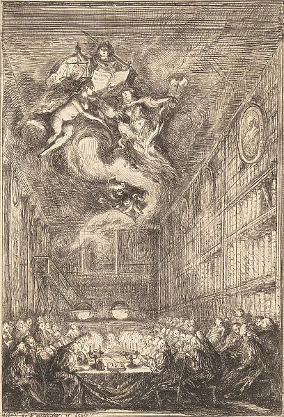 A Conference of Lawyers, 1776. Creator: Gabriel de Saint-Aubin