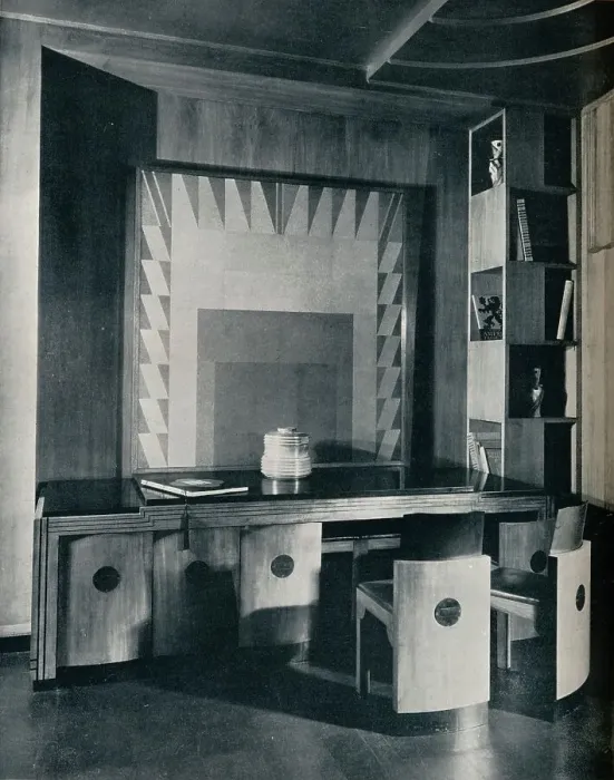 Framed Print : A Conference Table and chairs for a private office. Designed by Joseph Sinel, 1930 Framed Print : A Conference Table and chairs for a private office. Designed by Joseph Sinel, 1930