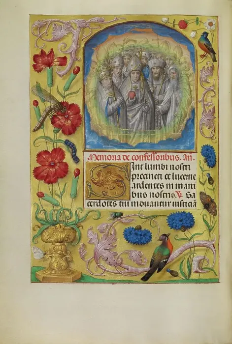 Framed Print : Confessor Saints; Spinola Hours, about 1510-1520. Creator: Master of James IV of Scotland Framed Print : Confessor Saints; Spinola Hours, about 1510-1520. Creator: Master of James IV of Scotland