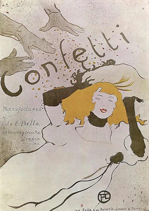 Framed Print : Confetti, 1893. Artist: Henri de Toulouse-Lautrec Framed Print : Confetti, 1893. Artist: Henri de Toulouse-Lautrec