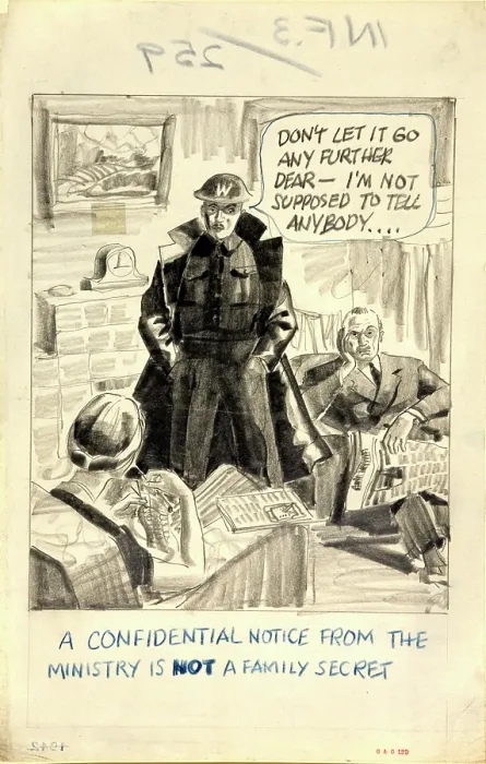Framed Print : A confidential notice from the Ministry is NOT a family secret, WWII poster between 1939 and 1946 Framed Print : A confidential notice from the Ministry is NOT a family secret, WWII poster between 1939 and 1946