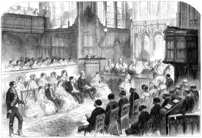 Framed Print : Confirmation of the princess royal, Windsor Castle, 1856