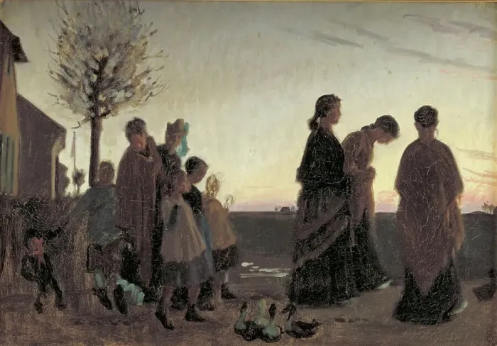Framed Print : Confirmation Sunday, Dragor, 1876-1880. Creator: Viggo Johansen Framed Print : Confirmation Sunday, Dragor, 1876-1880. Creator: Viggo Johansen