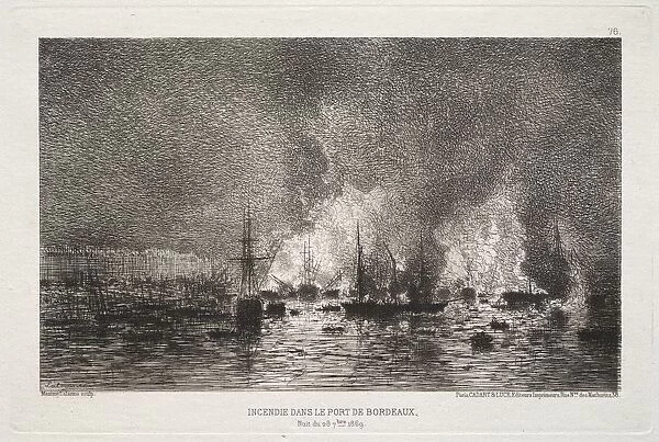 Conflagration in the Port of Bordeaux, 1869