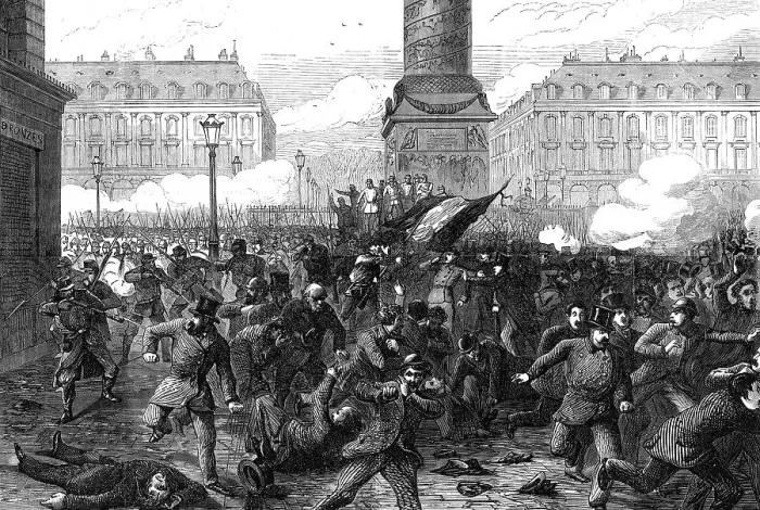 Framed Print : The Conflict in Paris: massacre in the Place Vendome, 1871. Creator: Unknown Framed Print : The Conflict in Paris: massacre in the Place Vendome, 1871. Creator: Unknown