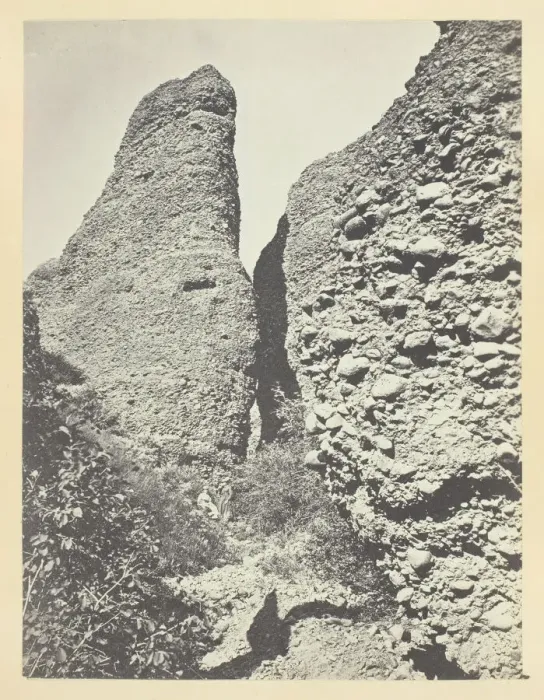 Framed Print : Conglomerate Peaks of Echo, 1868 / 69. Creator: Andrew Joseph Russell Framed Print : Conglomerate Peaks of Echo, 1868 / 69. Creator: Andrew Joseph Russell