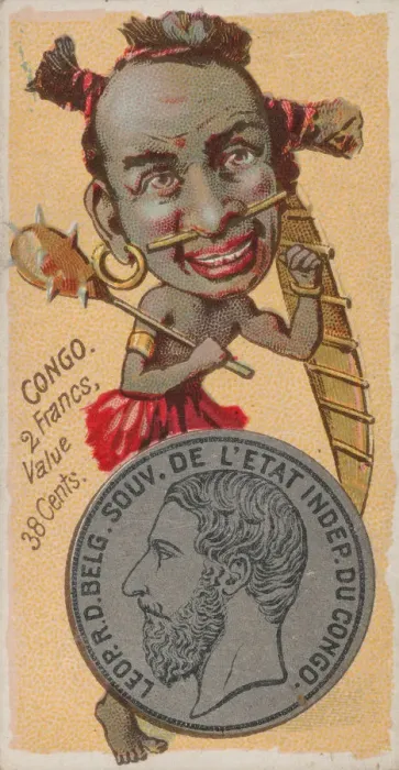 Framed Print : Congo, 2 Francs, from the series Coins of All Nations (N72 Framed Print : Congo, 2 Francs, from the series Coins of All Nations (N72