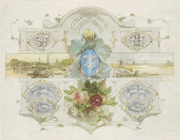 Congratulation on the silver wedding of Otto Rudolph Vom Rath and Anna Maria Louise Bunge, 1885. Creator: Charles Rochussen