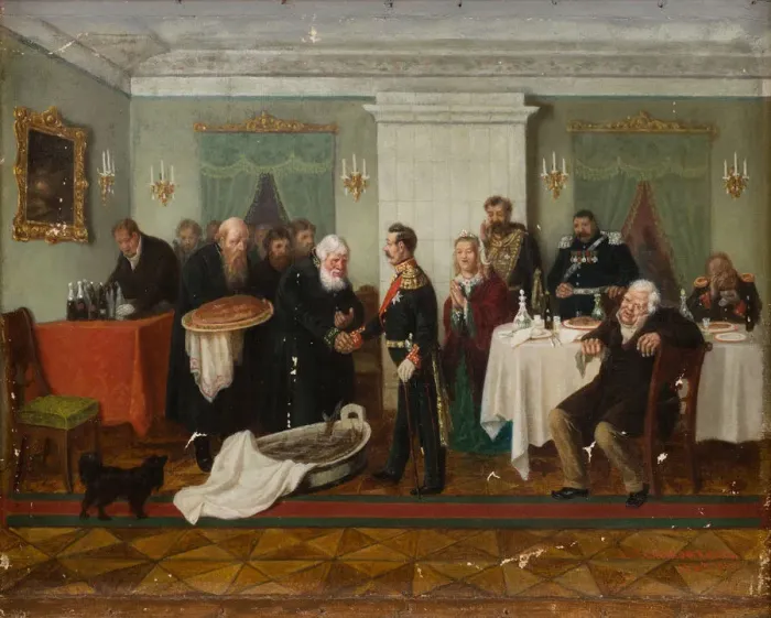 Framed Print : Congratulations to the boss, 1867 Framed Print : Congratulations to the boss, 1867